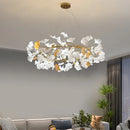 Axyaa Nordic Ginkgo Leaf LED Chandelier for Modern Interior Lighting
