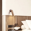Axyaa LED Wall Light Pull Chain Black Travertine Vintage Reading Bedside Lamps
