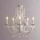 Axyaa French Metal Chandelier Crystal Lamp for Home and Store Lighting