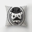 Axyaa Cartoon Dogs Landscape Cushion Cover - 45x45cm Sofa Home Decor