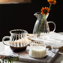Axya Nordic Glass Coffee Milk Jug Set with Handle - Cafe Drinkware