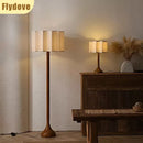 Axyaa Solid Wood Floor Lamp: Japanese Wabi Sabi Style for Living Room and Bedroom