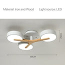 Axyaa Nordic Wood Ceiling Chandelier LED Lighting for Modern Home Decor