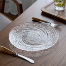 Axya Threaded Glass Dinner Plate for Dining, Desserts, Snacks, and Pasta