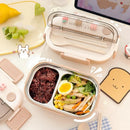 Axyaa Stainless Steel Bento Lunch Box - Portable, Microwave Safe, Cute Design