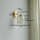Axyaa Brass LED Crystal Wall Lights for Living Room Bedroom Decor