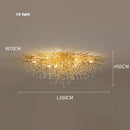 Axyaa Golden Crystal Tear Drop Ceiling Light for Living Room & Bedroom