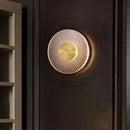 Luxury Gold LED Round Wall Lamp for Living Room by Axyaa