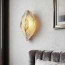 Axyaa Glass Leaf Wall Mounted Lamp for Bedroom & Living Room