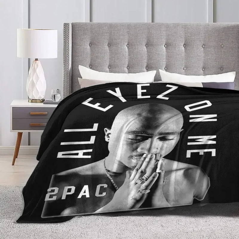 Axyaa Tupac 2pac Hip Hop Vintage Plush Blanket - 200x150cm