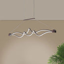Axyaa Nordic Aluminum Bar LED Chandelier for Stylish Dining and Restaurant Ambiance