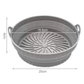 Silicone Air Fryer Tray Liners by Axyaa - Reusable Foldable Mat for Oven Baking