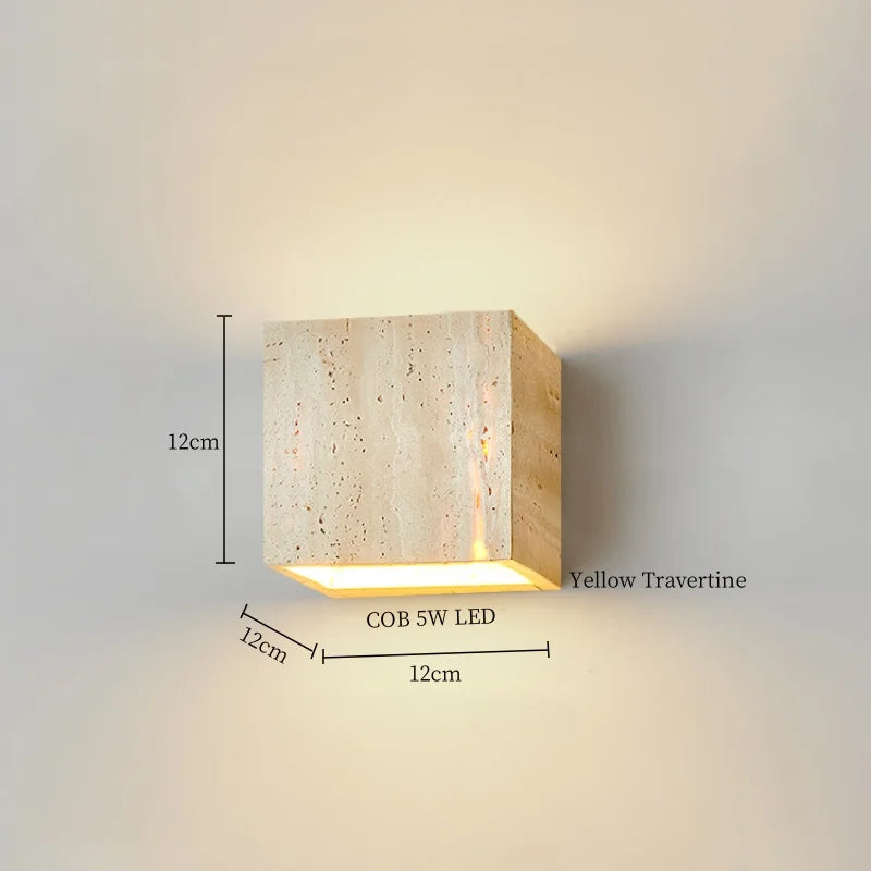 Axyaa Wood Glass LED Wall Sconce - Nordic Modern Stair Lights for Bedroom & Bathroom