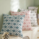 Axyaa Embroidery Cross Pillow Cover 45x45cm Blue Yellow Grey Square Couch Bedroom