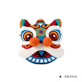 Axyaa 3D Lion Embroidery Velvet Tufted Cushion Pillow for Sofa, Home Decor