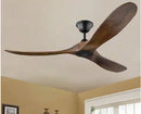 Axyaa 60-Inch Industrial Vintage Wood Ceiling Fan with Remote Control
