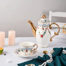 Axya Elegant Bone Coffee Cup Set with Dish - European Style High-end Tea Cup Perfect for Christmas
