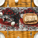 Axyaa Halloween Skull Table Runner: Kitchen Holiday Party Decor & Dining Table Cloth