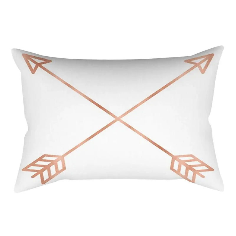 Axyaa Pink Geometric Stripes Pillow Cover for Home Decor and Living Room