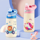 Axyaa Kids Stainless Steel Thermal Water Bottle - Cute Cartoon Design, Leak-Proof Insulated Cup