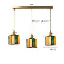 Axyaa Vintage LED Pendant Lamp with Copper Socket and Glass Shade