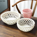 Axya Ceramic Fruit Plate & Snack Basket Set