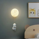Axyaa Kids Space Planet Astronaut Wall Lamp Glass Ball Modern Bedroom Decor