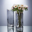 Axyaa Glass Vase with Gilded Edges, Hydroponic Flower Arrangement, Soft Decor