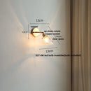 Axyaa Modern White Glass Copper Wall Sconce, Pull Chain Switch Stair Light