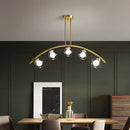 Axyaa Glass Ball LED Pendant Chandelier for Modern Minimal Decor in Gold
