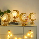 Axyaa Ramadan Moon LED Light 2025 Eid Mubarak Metal Lamp Home Room Decor