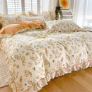 Axyaa Cotton Floral Princess Queen Duvet Cover Set for a Cozy Bedroom