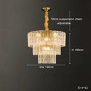 Axyaa Glass Chandelier: Luxury LED Lighting for Living Room