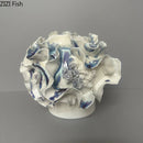 Axyaa Ceramic Flower Vase Desk Decor White Floral Aesthetic Room Decoration