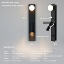 Axyaa Brass Bedside Wall Lamp Spot Light Fixture with Universal Joint, Vertical & Horizontal Installation