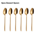 Axyaa 21 Piece Gold Cutlery Set - Stainless Steel 304 Elegant Tableware