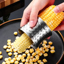 Axyaa Stainless Steel Corn Peeler Cutter Remover with Serrated Blade
