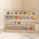Axyaa Acrylic Dolls Display Box for Small Action Figures - Dustproof Stand Cabinet