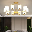 Axyaa Nordic Glass Chandelier with LED Light Fixture for Living Room and Bedroom