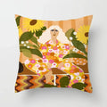 Axyaa Women Flower Oil Painting Decorative Pillowcase for Home Sofa Decor