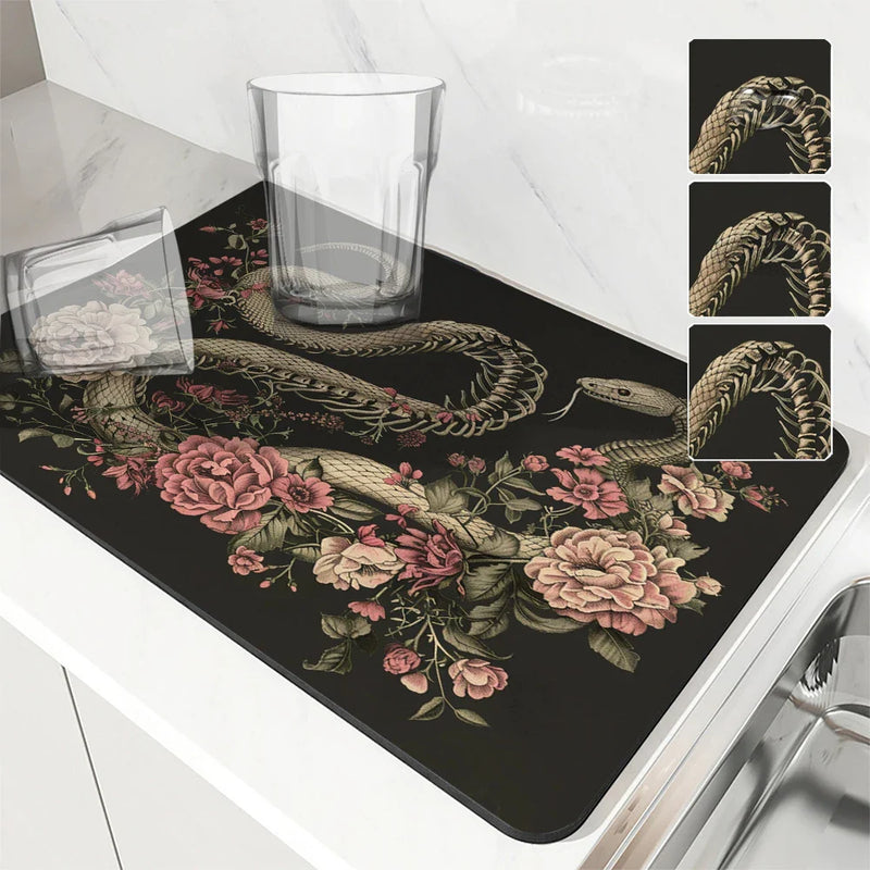 Axyaa Absorbent Drying Mat for Kitchen Tableware and Cups