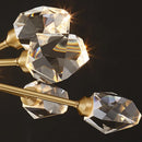 Axyaa Modern LED Crystal Chandelier - Diamond Design for Kitchen, Living Room & Bedroom