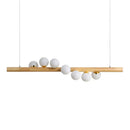 Axyaa Solid Wood Chandelier Horizional Pendant Light Kitchen Island Dining Room