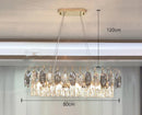 Axyaa Crystal Chandelier Stair Pendant Living Room Lighting