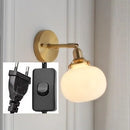 Axyaa Nordic Modern Glass Ball Wall Lamp Sconce for Bedroom Bathroom Stair Lighting