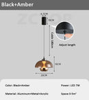 Axyaa Nordic Glass Pendant Light for Bedroom Suspension Living Room LED Chandelier