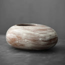 Axyaa Ceramic Pebble Shape Flowerpot Vase Succulent Pots Bonsai Home Decoration
