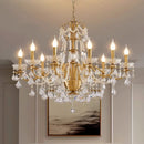 Axyaa Luxury Crystal Candle Chandelier Foyer Pendant Lights