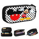 Axyaa Mickey Mouse Minnie Pencil Case - Big Capacity Zipper Pouch for Students