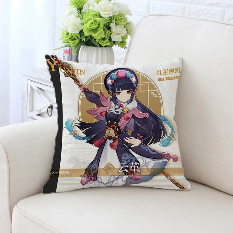 Axyaa Anime Pillow Cover 45x45, Decorative Cushion for Sofa, Bed, Home Decor